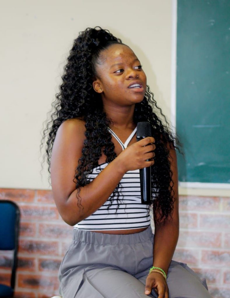 Sphesihle motivating the Learners at Ntuthuko Mentorship Academy event in 2024